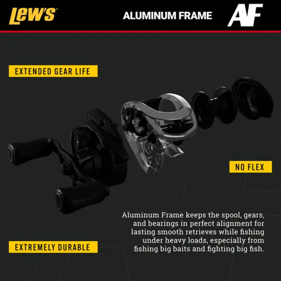 Mulineta Lews Super Duty Lfs Left Hand Baitcast Reel 8.3:1, 10+1rul