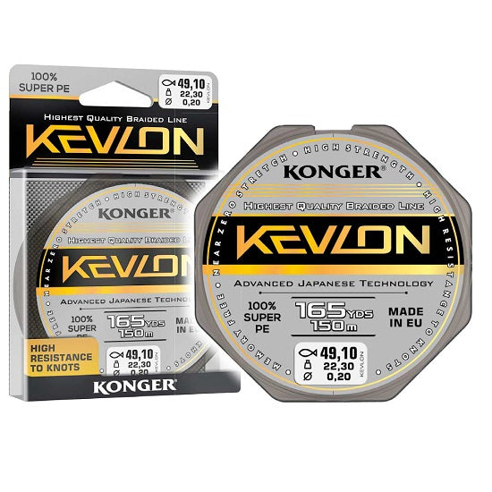 Multifilament Konger Kevlon Black X4 0.25mm 150m