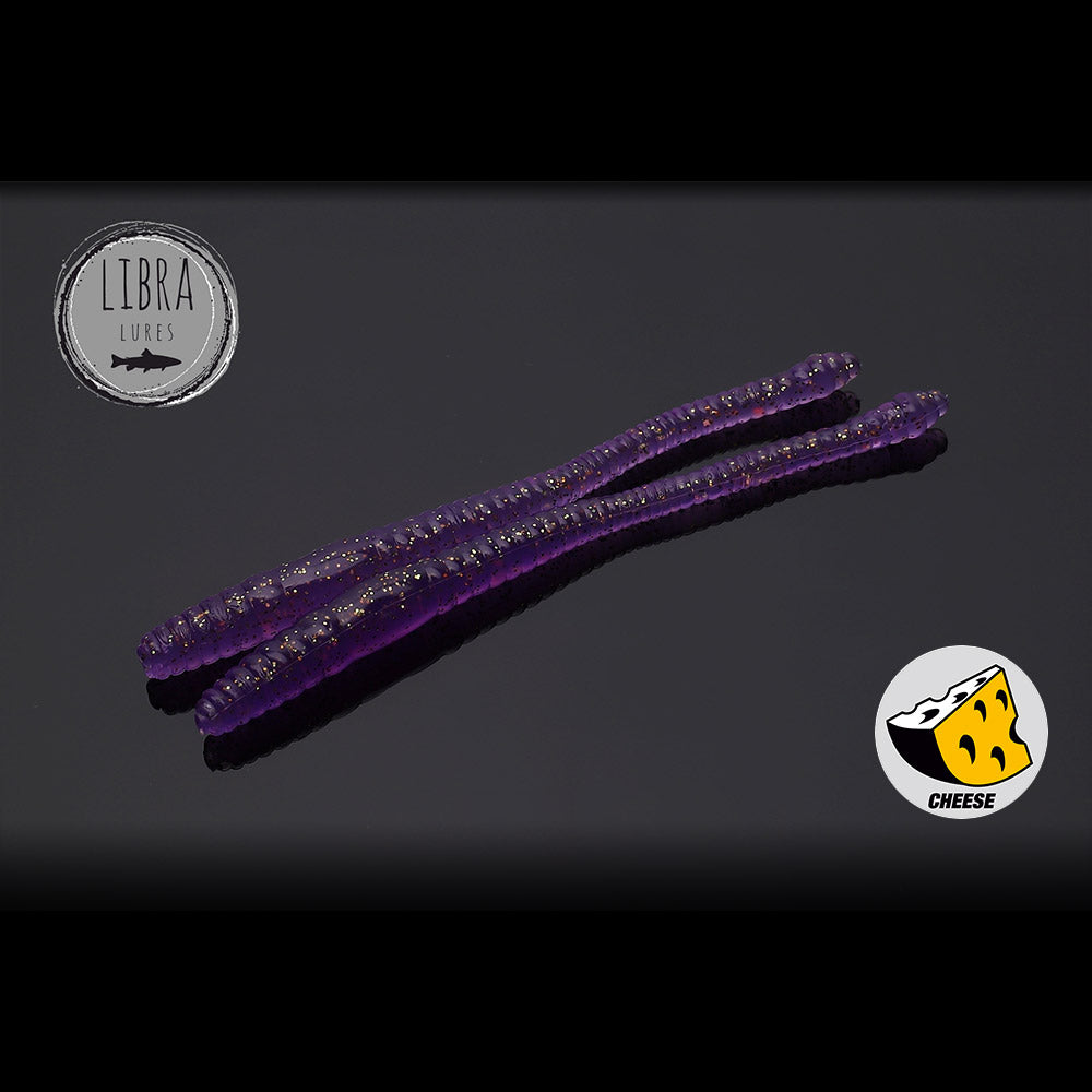 NALUCA LIBRA DYING WORM 70MM 020 Cheese Purple 15buc/plic