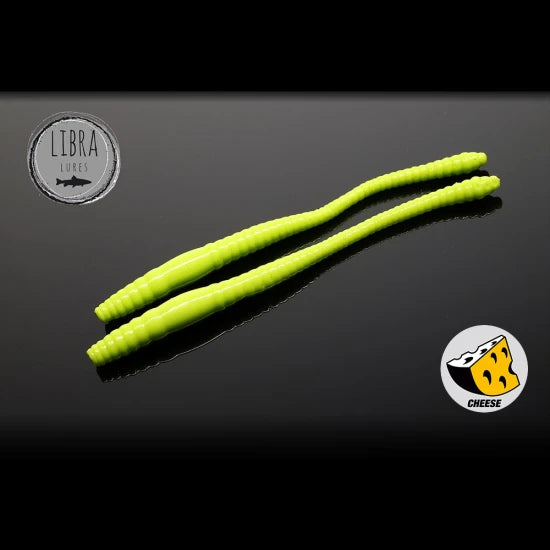 Naluca Libra Dying Worm 70mm 027 Cheese Apple Green 15buc/plic