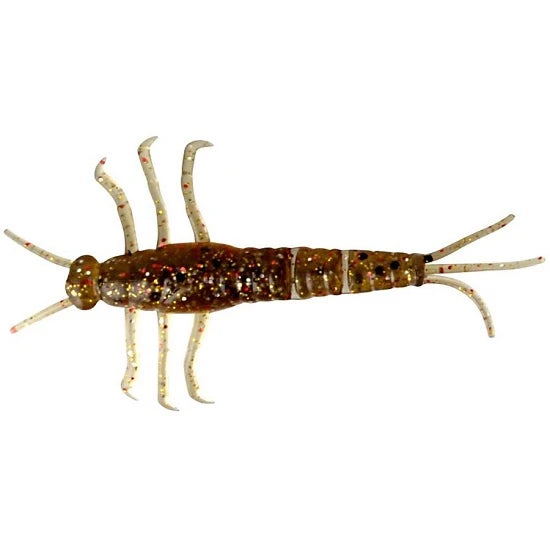 Naluca Soft Savage Gear 3d Pvc Mayfly, Brown Glitter, 5cm, 8buc/plic