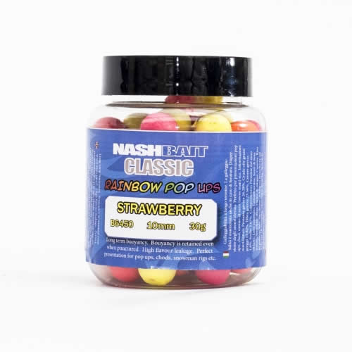 NASH POP-UP CLASSIC RAINBOW 10mm 30grm STRAWBERRY