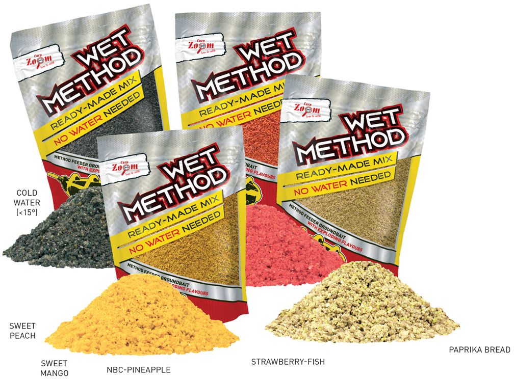 Nada Carp Zoom Wet Method Feeder, Paprika-Bread, 800g