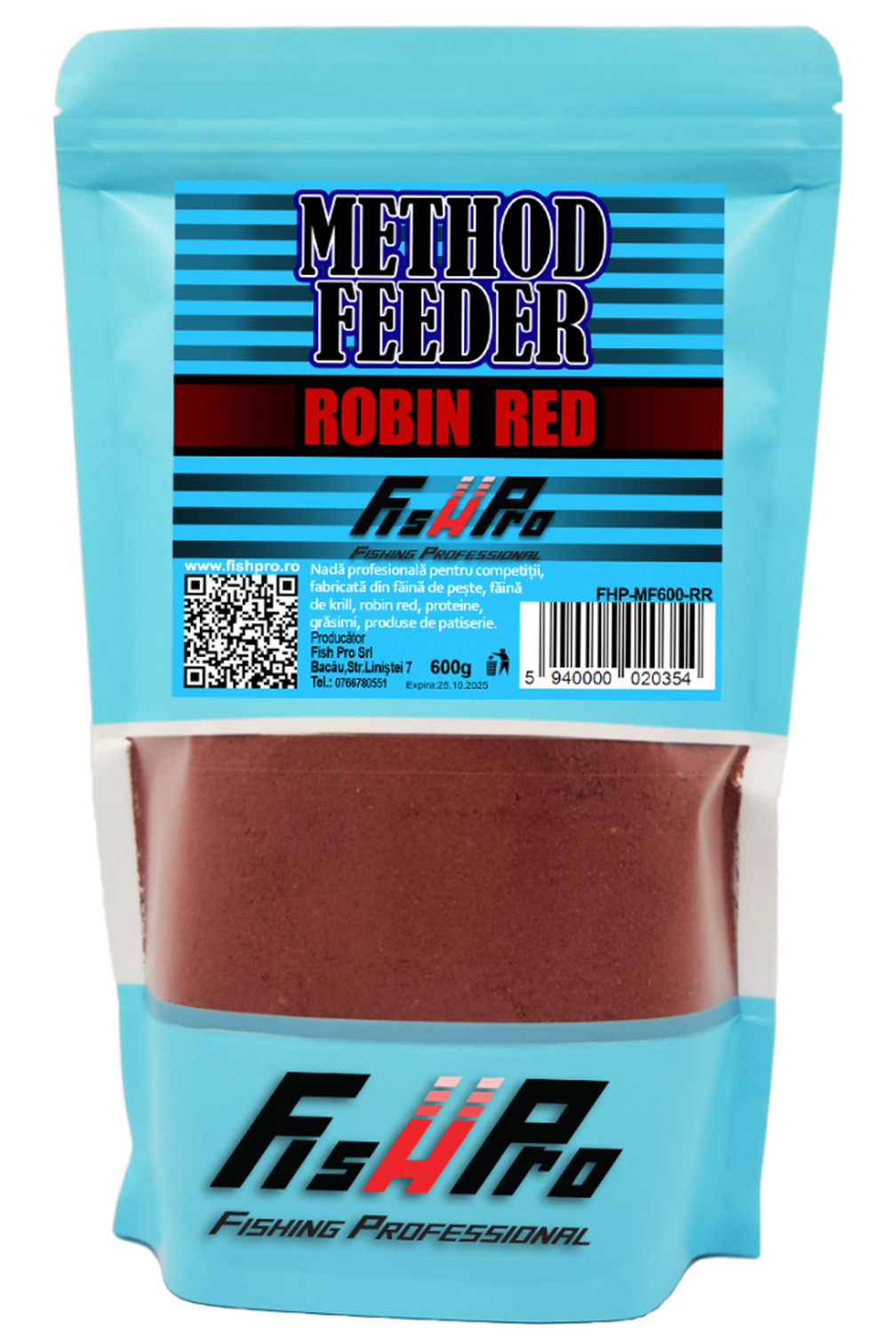 Nada Fish Pro Method Feeder Easy-Open Resigilabil, Robin Red, 600g