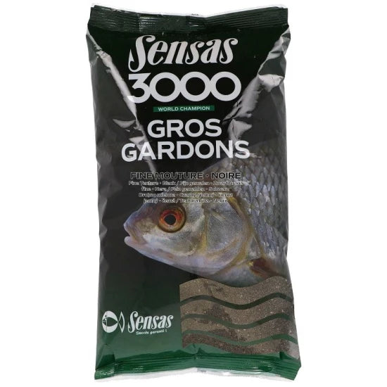 Nada Sensas 3000, Gros Gardons Noire Fine Mouture, 1kg