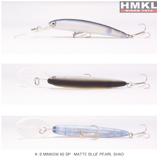 Naluca HMKL K-II Minnow 60 Suspending - 3.6g 6cm Matte Blue Pearl Shad
