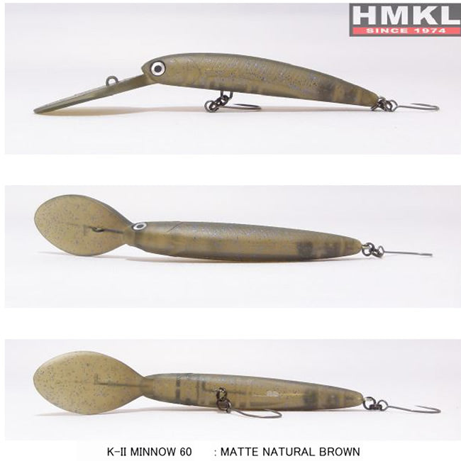 Naluca HMKL K-II Minnow 60 Suspending - 3.6g 6cm  Matte Natural Brown