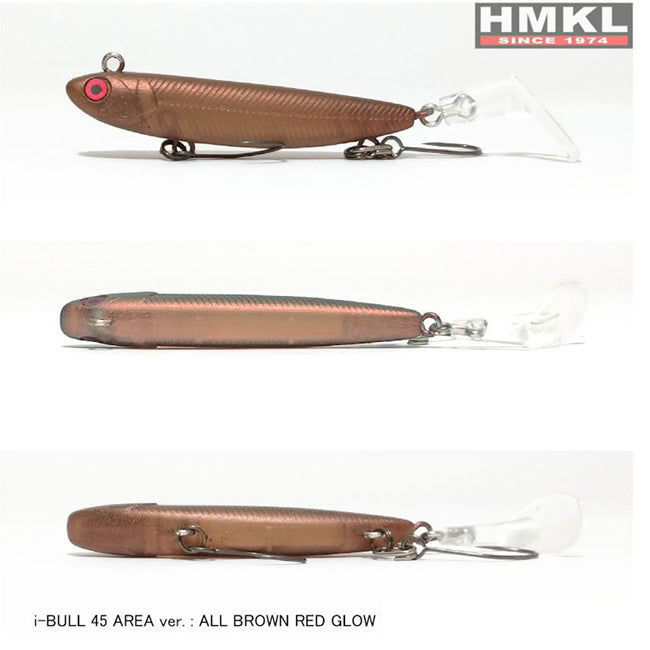 Naluca HMKL Micro Minnow i-BULL 45mm Trout Area 2.4g All Brown Red Glow