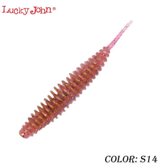 Naluca Lucky John Soft Lure Ultraworm, Culoare S14, 5cm, 9buc/pac