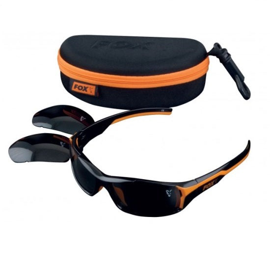 OCHELARI DE SOARE FOX VARIO RAMA NEAGRA CU 3 LENTILE