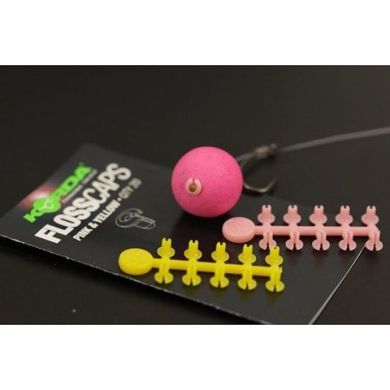 OPRITOR TIP CAPSA PENTRU BOILIES KORDA FLOSS CAPS, 20BUC/PLIC ALB/ROSU