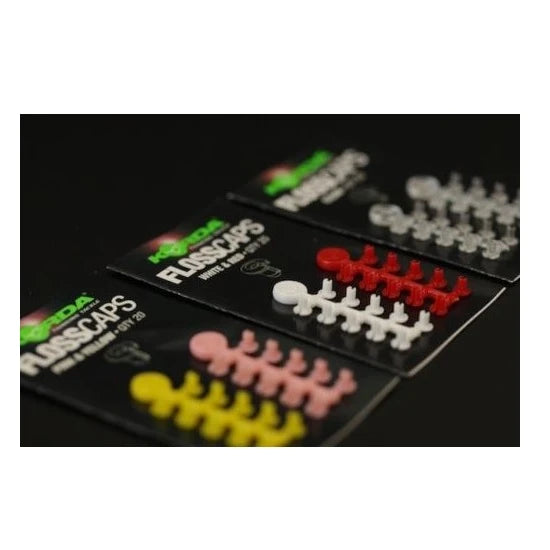 Opritor Tip Capsa Pentru Boilies Korda Floss Caps, 20buc/plic Alb/rosu