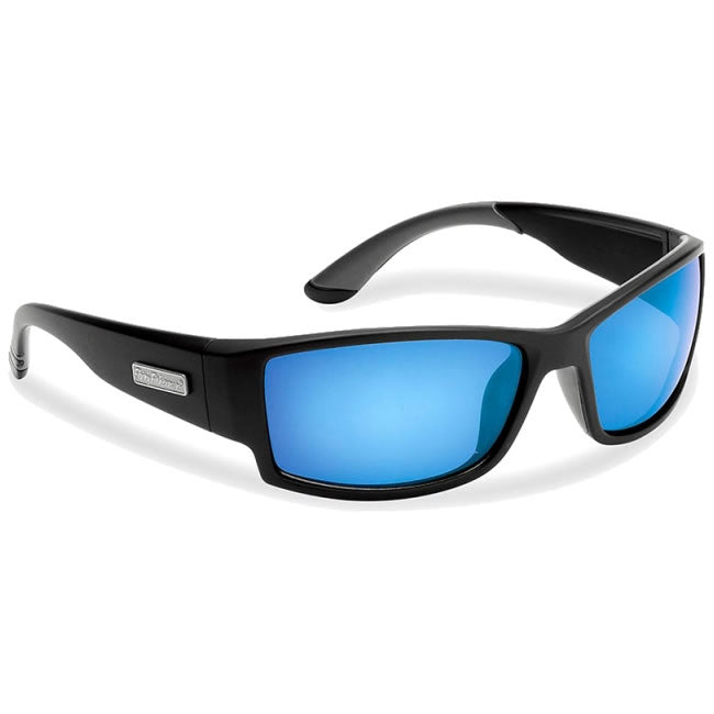 Ochelari Flying Fisherman Razor Matte Black Smoke Blue Mirror