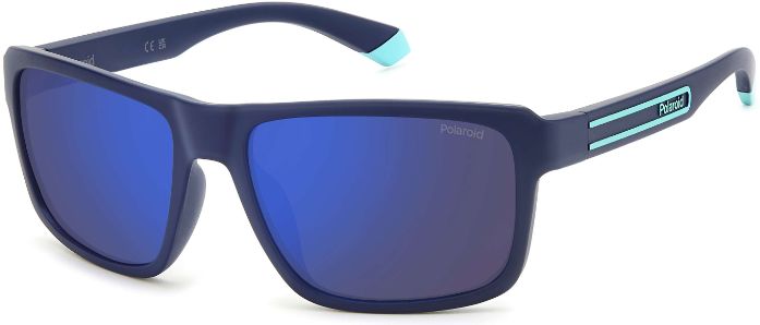 Ochelarii De Soare Polaroid PLD 2153/S FLL 5X, 58mm, Matte Blue