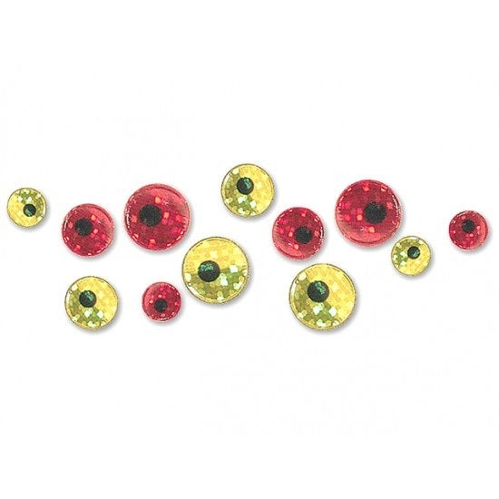 Ochi Holografici Artificiali Jaxon Red, 7mm, 12buc/pac