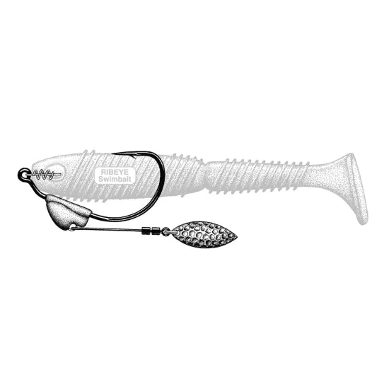 Offset-jig Owner 5164 Nr.5/0-1/4 Flashy Swimmer Blade