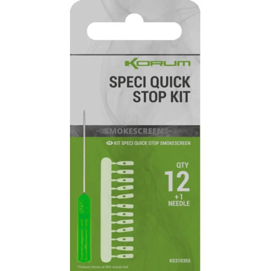 Opritoare Korum Smokescreen Speci Quick Stop Kit, 12buc/pac + Croseta