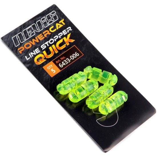 Opritoare Rapide Montura Somn Nevis Powercat Catfish Line Quick Stopper, 22x8mm, 5buc/pac