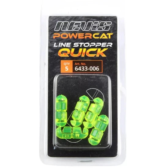 Opritoare Rapide Montura Somn Nevis Powercat Catfish Line Quick Stopper, 22x8mm, 5buc/pac