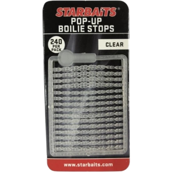 Opritoare Starbaits Bait Stopper Pop Up Fluo, Transparent, 240buc/pac