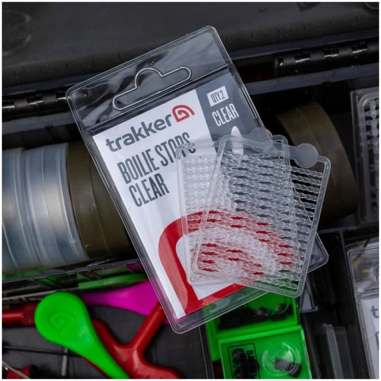 Opritoare Trakker Boilie Stops Clear Tpx5, 240buc/pac