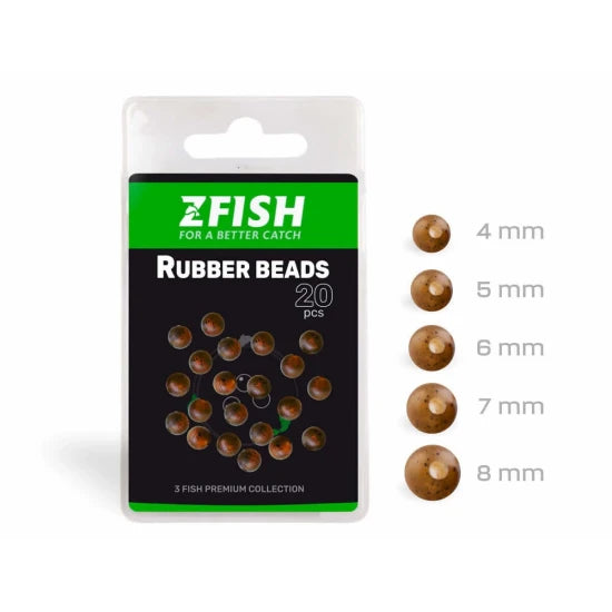 Opritoare Zfish Rubber Beads, 5mm, 20buc/pac