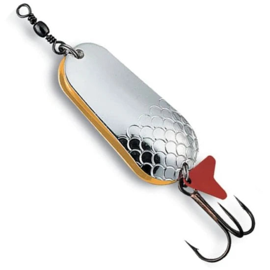 Oscilanata Dam Effzett Twin Spinner Spoon, Silver Gold, 8cm, 45g, 1buc/pac