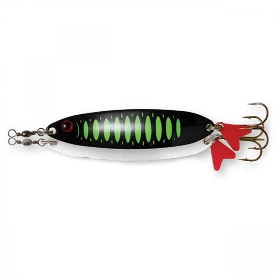 Oscilanta 32gr 95mm Dam Effzett Slim Standard Spoon Fluo Green Black Uv