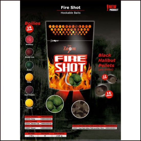 PELETE CARLIG GAURITE CARP ZOOM FIRE SHOT 12MM 120GR
