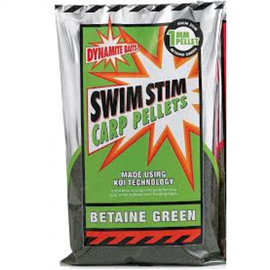 PELETE DYNAMITE BAITS SWIM STIM BETAIN GREEN 1MM
