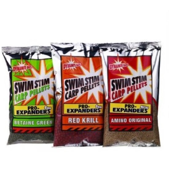 PELETE DYNAMITE BAITS SWIM STIM BETAIN GREEN EXPANDERS 6MM