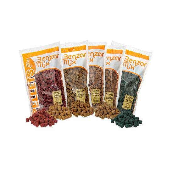 PELETE HALIBUT BENZAR MIX 12MM 800G FLUO KRILL