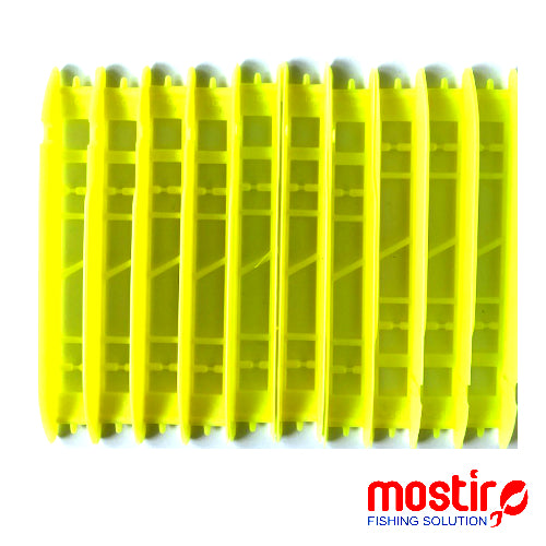 PLIOARE MOSTIRO PLASTIC FLUO YELLOW 15X1.7CM WITH LINE CLIP10 BUC