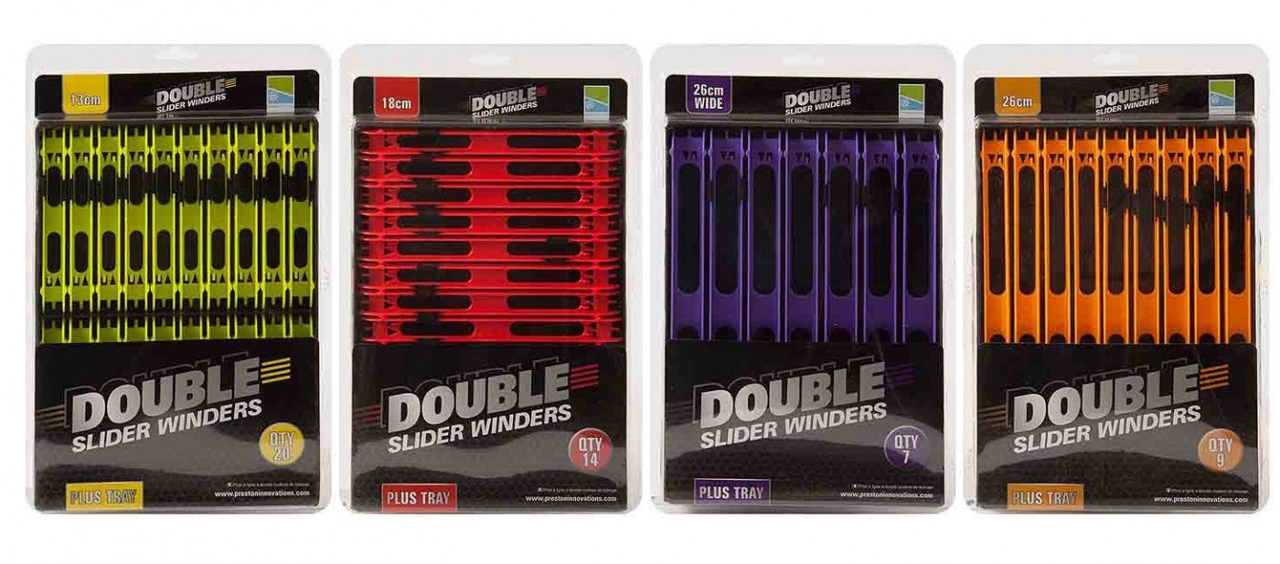PLIOR PRESTON DOUBLE SLIDER WINDERS TRAYS 26cm Wide Purple 7buc/set