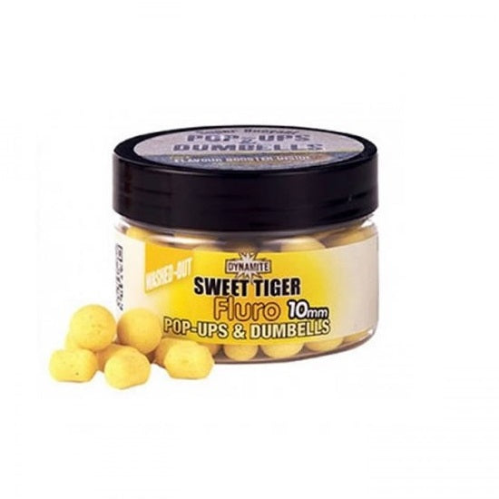 POP-UP AND DUMBELLS DYNAMITE BAITS FLUORO WASHED OUT SWEET TIGER 15MM