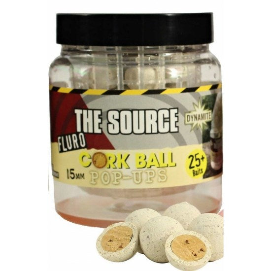 POP-UP DYNAMITE BAITS FLUORO WHITE SOURCE 15MM CORK BALL