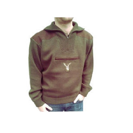 PULOVER ARROW WARMEX VERDE CU BRODERIE MARIME 2XL