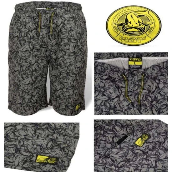 Pantaloni Black Cat Beach Shorts, Grey-black, Marimea S