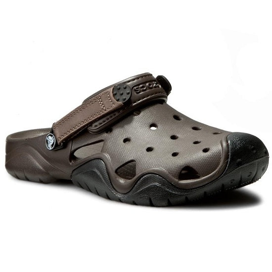 Papuci Crocs Swiftwater Clog m7 Espresso/Black Marimea 39,40