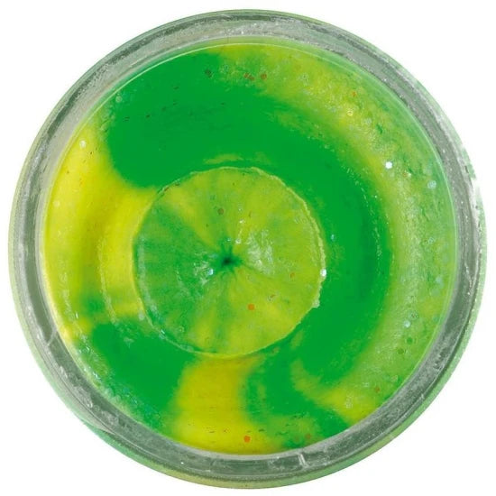 Pasta Berkley Powerbait Eu Glitter Trout Dough, Green Yellow Glitter, 50g