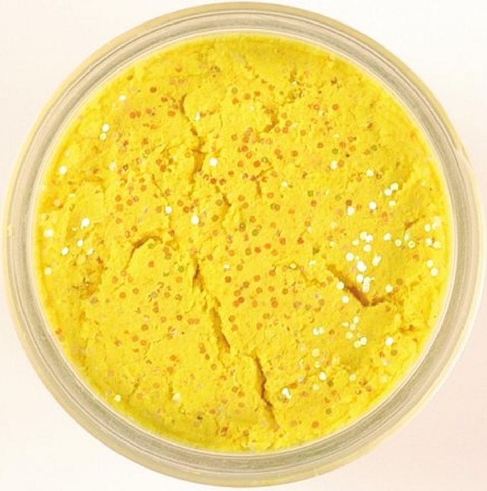 Pasta BERKLEY PowerBait EU Glitter Trout Dough, Yellow Glitter, 50g