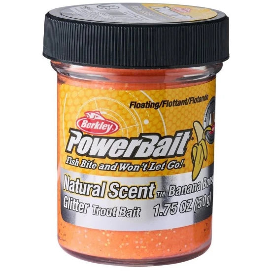 Pasta Berkley Powerbait Trout Dough Fruits Floating, Banana Fluo Orange, 50g