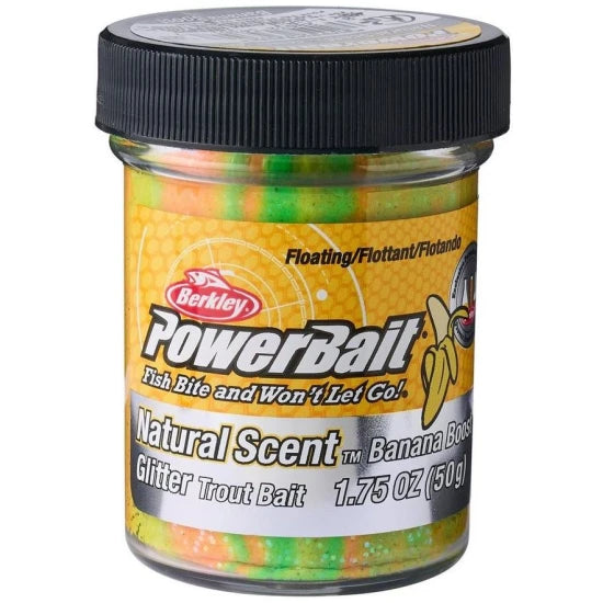Pasta Berkley Powerbait Trout Dough Fruits Floating, Banana Rainbow, 50g