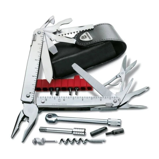 Patent Multifunctional Victorinox Swisstool X Cu Clichet, Teaca Piele - 3.0339.l