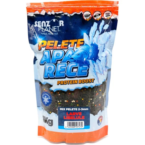 Pelete Apa Rece Senzor Mix, Larve Libelule, 2-3mm, 1kg