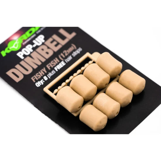 Pelete Artificiale Korda Pop Up Dumbell, Ib, Yellow, 12mm, 8buc/pac