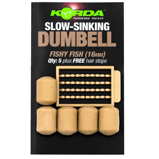 Pelete Artificiale Korda Slow Sinking Dumbell, Ib, Yellow, 16mm, 5buc/pac