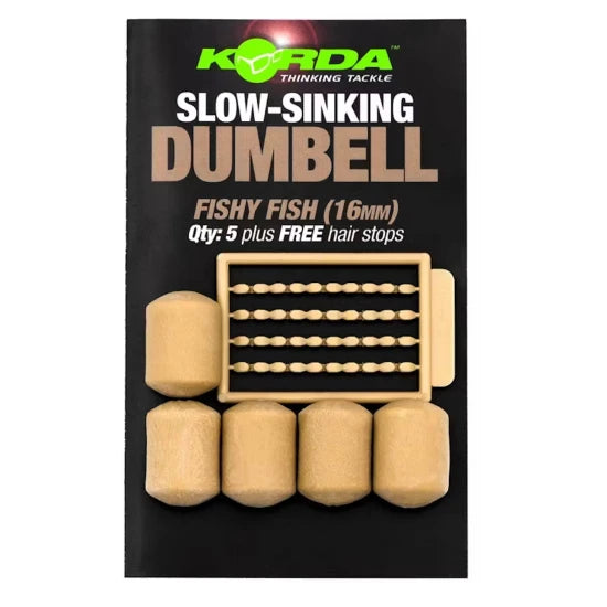 Pelete Artificiale Korda Slow Sinking Dumbell, Ib, Yellow, 16mm, 5buc/pac