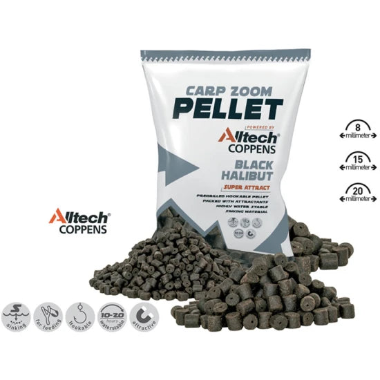 Pelete Carp Zoom Black Halibut Pellet, 8mm, 800g