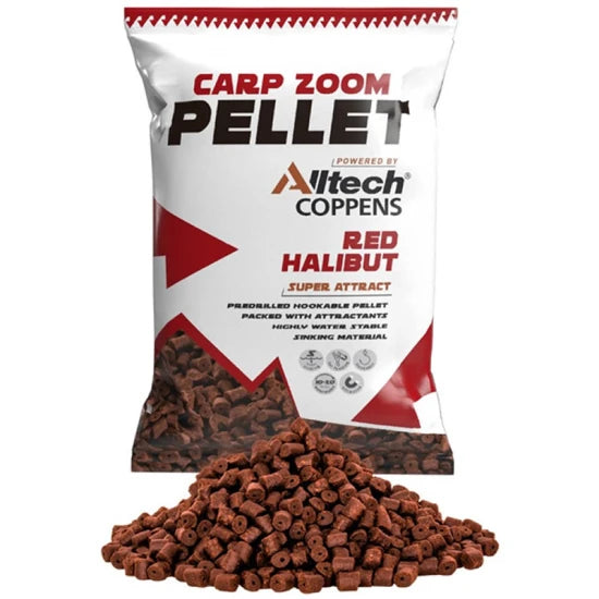 Pelete Carp Zoom Red Halibut Red Pellets 8mm, 800g